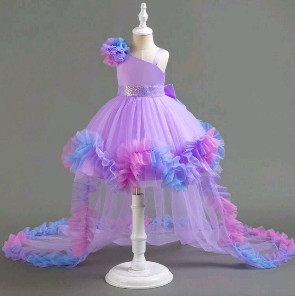Stunning Princess Purple and Blue Todd Dress - Picture 7 of 9